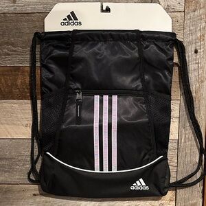 Adidas Black Backpack with Reflective Stripes